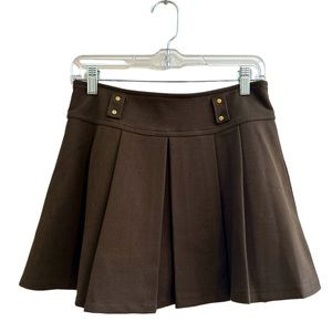NWT Commense Solid Pleated Zip Mini Skirt size small